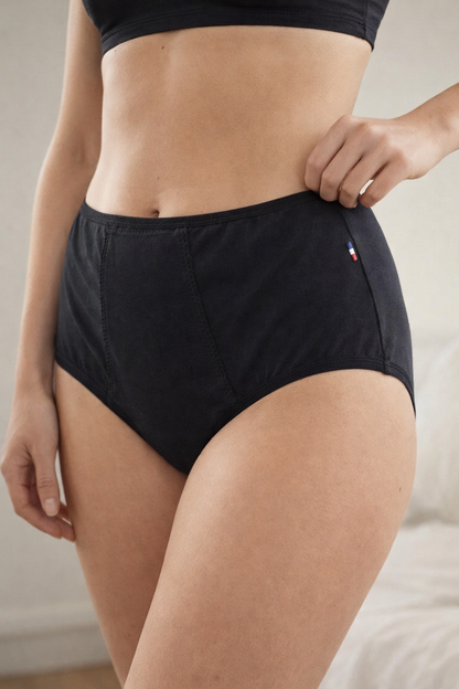 Culotte Menstruelle Clarys Taille Haute - Coton Bio